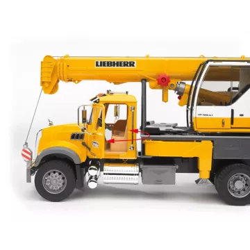 Camion cu macara Bruder MACK Granite Liebherr - .foto