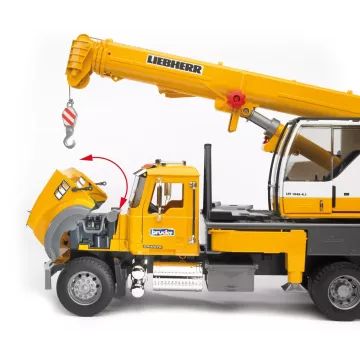 Bruder MACK Granite ciężarówka z dźwigiem Liebherr - .zdjęcie 