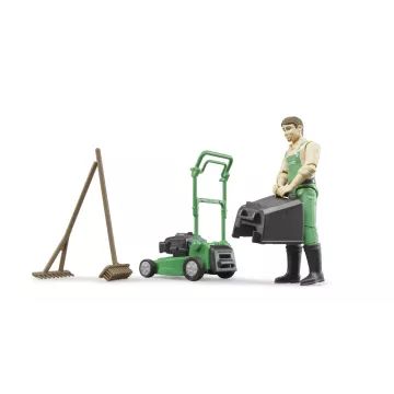 bworld giardiniere Bruder con tosaerba e attrezzatura - .immagine