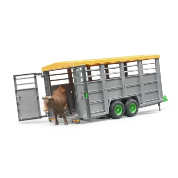 Remorcă de transport animale Bruder cu o vacă - .foto