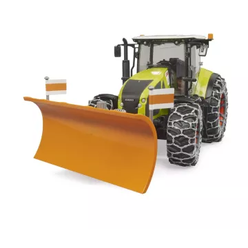 Tractor Bruder Claas Axion 950 cu lanțuri de zăpadă și lamă de zăpadă - .foto