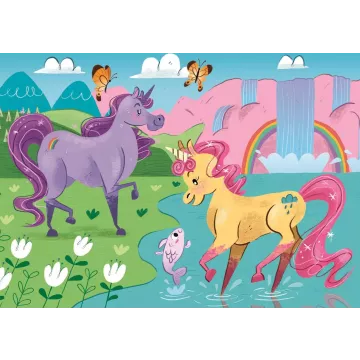 Clementoni: Puzzle cu unicorni - 2 x 20 piese - .foto