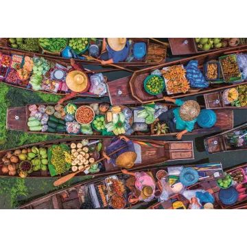 Clementoni: Thai úszó piac puzzle - 1000 db-os - . kép