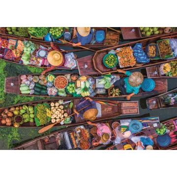 Clementoni: Thai úszó piac puzzle - 1000 db-os - . kép