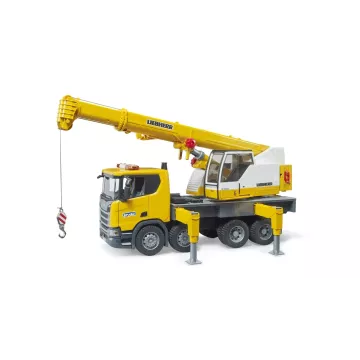 Bruder Scania Super 560R Liebherr darus teherautó fény- és hangmodullal - . kép