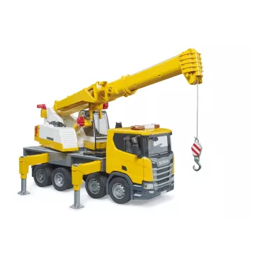 Bruder Scania Super 560R Liebherr darus teherautó fény- és hangmodullal - . kép