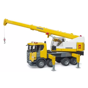 Bruder Scania Super 560R Liebherr darus teherautó fény- és hangmodullal - . kép