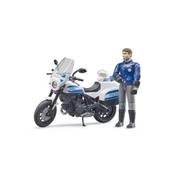 Bruder bworld Scrambler Ducati rendőrségi motorkerékpár rendőrrel - . kép