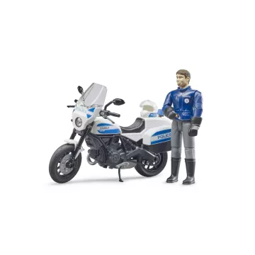 Bruder bworld Scrambler Ducati rendőrségi motorkerékpár rendőrrel - . kép