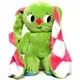Coniglietto con orecchie a quadri: peluche - 23 cm - .immagine