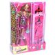 Barbie: Fashionistas Summer v obleki z leopardjim vzorcem in dodatnimi oblačili - .slika