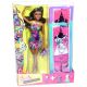 Barbie: Fashionistas Nikki v pisani obleki s pikami z dodatnimi oblačili - .slika