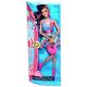Barbie: Fashionistas Teresa v svetlo modro-roza obleki - .slika