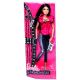 Barbie: Fashionistas Raquelle v črno-roza obleki - .slika