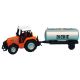 Dickie DDC Farm Traktor s prikolico - oranžna - .slika