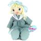 Dolly plišasta lutka - 45 cm - v pisani obleki, več vrst - .slika