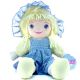Plišasta lutka Dolly - 45 cm - v modro-zeleni obleki - .slika