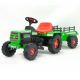 Injusa: Grüner Elektro-Traktor mit Anhänger - 6V - . bild aus