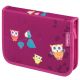 Herlitz peresnica z zadrgo - sova - bordo - .slika