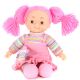 Punčka Dolly - 38 cm - v rožnati črtasti obleki - .slika