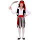 Kostum piratke z črtastim krilom - velikost 128 cm - .slika