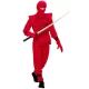 Traje de ninja dragão vermelho - tamanho 140 cm - .Imagem