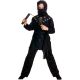 Črni ninja kostum za otroke - velikost L - .slika