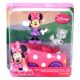 Modni Minnie miška - Minniin roza avto s mačko - .slika
