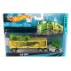 Hot Wheels Mesto: Rig Dog zeleni tovornjak za prevoz avtomobilov - .slika