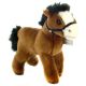 Rjava stoječa plišasta figura ponija, visoka 22 cm - .slika