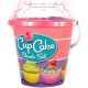 Vedro za peskovnik Cup Cake s kalupi za peko - roza - .slika