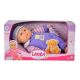 Moja prva lutka Laura 28 cm - v vijolični obleki - .slika