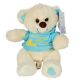Bel medved v modrem puloverju s kapuco - 20 cm plišasta figura - .slika