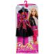 Barbie: Obleka in dodatki - črna obleka s cvetličnim vzorcem - .slika