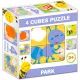 Mix-Puzzle mit Würfeln, 4 Teile - Insekten - . bild aus