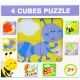 Mix Puzzel met blokjes, 4 stuks - Insecten - .afbeelding