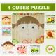 Puzzle cubique, 4 pièces - Garçons-filles - .image