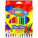 Colorino Kids: flomaster s tanko konico - 12 kosov. - .slika