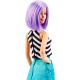 Barbie Fashionistas - Lutka v zeleni krilu, z vijoličnimi lasmi - .slika