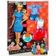Barbie Fashionistas: visoka lutka s svetlim lasmi, v modri obleki in rožnato torbico - .slika