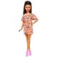 Barbie Fashionistas: punčka Barbie nizka, v obleki z motivom sladoleda - .slika