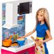 Barbie pohištvo: Kuhinjski set s plavolaso Barbie - .slika