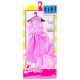 Barbie: Obleke - roza obleka z zvezdastim vzorcem - .slika
