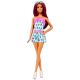Barbie Fashionistas: lutka Barbie z očali, v kombinezonu z vzorcem sladoleda - .slika