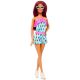 Barbie Fashionistas: lutka Barbie z očali, v kombinezonu z vzorcem sladoleda - .slika