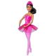 Barbie: Temnopolta in črnolasa balerina v roza obleki - .slika