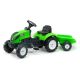 Traktor s prikolico - zelen - .slika