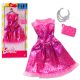 Barbie: Obleke - roza bleščeča obleka za zabavo - .slika