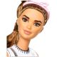 Barbie Fashionistas: lutka Barbie rjavolasa, v srebrni obleki - .slika