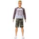 Barbie Fashionistas: Lutka Ken s plavimi lasmi v kratkih hlačah s kamuflažnim vzorcem - .slika
